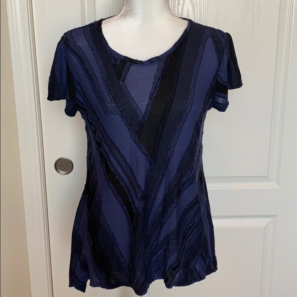 Simply Vera Blue Short Sleeve Top #85